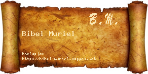 Bibel Muriel névjegykártya